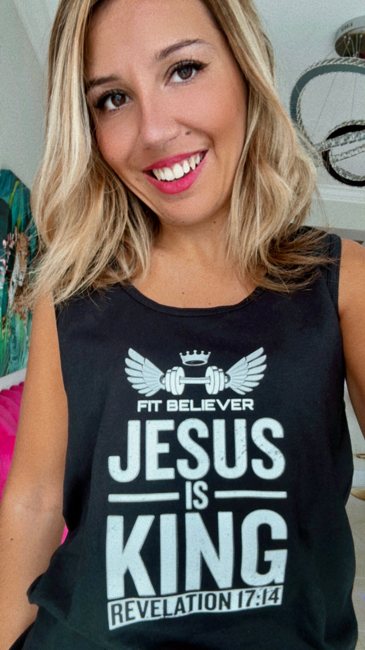 Jesus is King Muscle Tee
